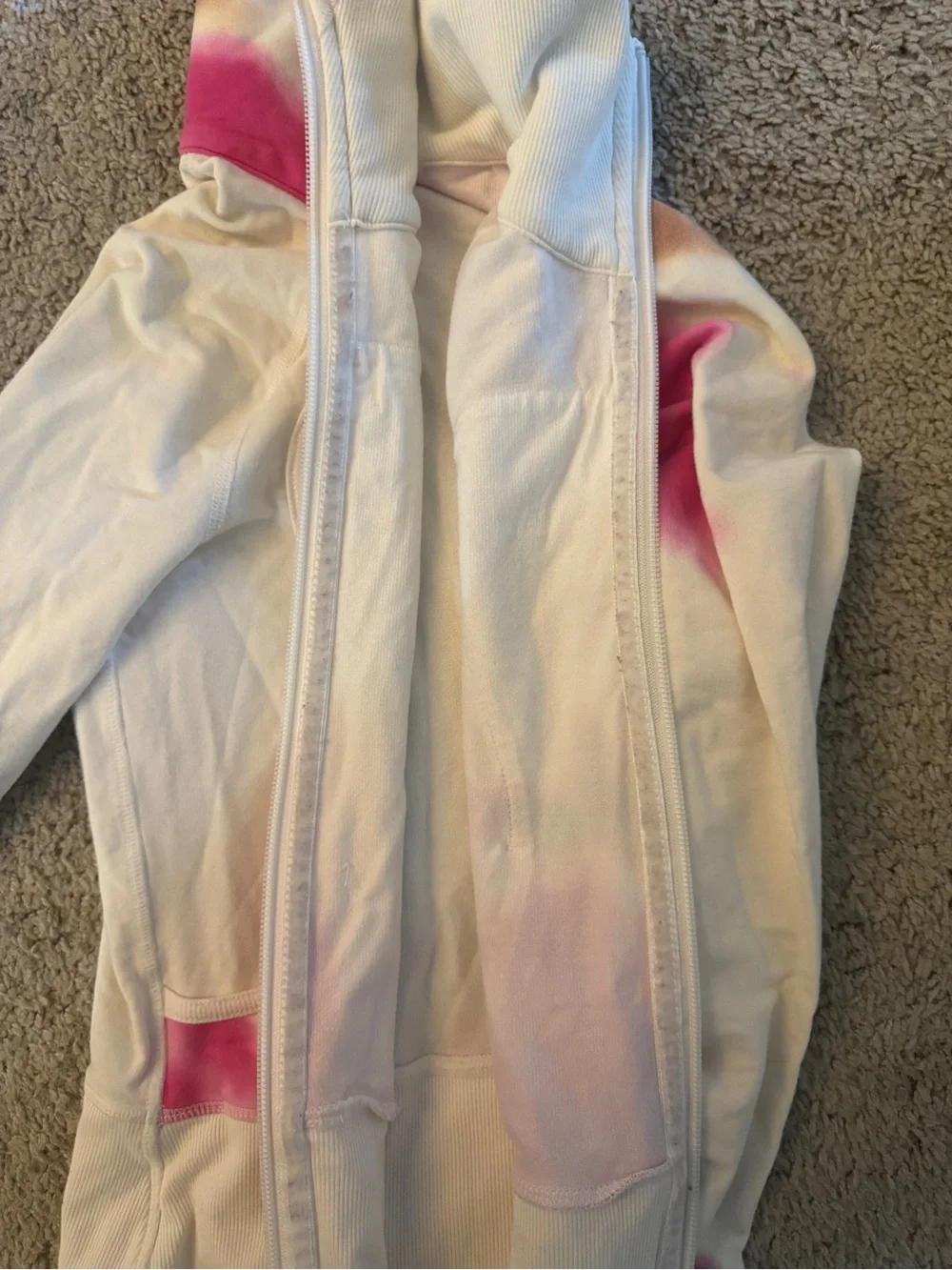 Lululemon Mixed-Texture Full Zip Jacket Mock Neck Tie-Dye - Size 4